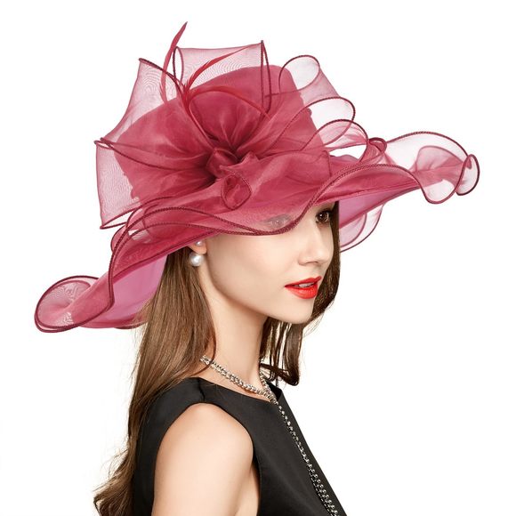 2025 Derby Hats For Women Girls Ladies, Organza Church Tea Party Wedding💜 - Picture 3 of 6